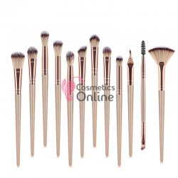 Pensule de Make-up 12 bucati Crem-Nude Profesionale MKB15
